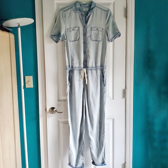 Lou & Grey Jean Jumpsuit EUC - Picture 1 of 12
